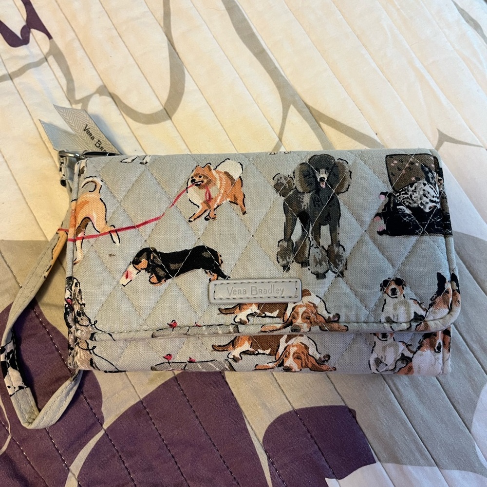 Vera Bradley Canine Pattern Quilted Wallet